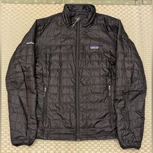 Patagonia Nanopuff Full Zip Jacket Black Men's Size Small *Embroidered